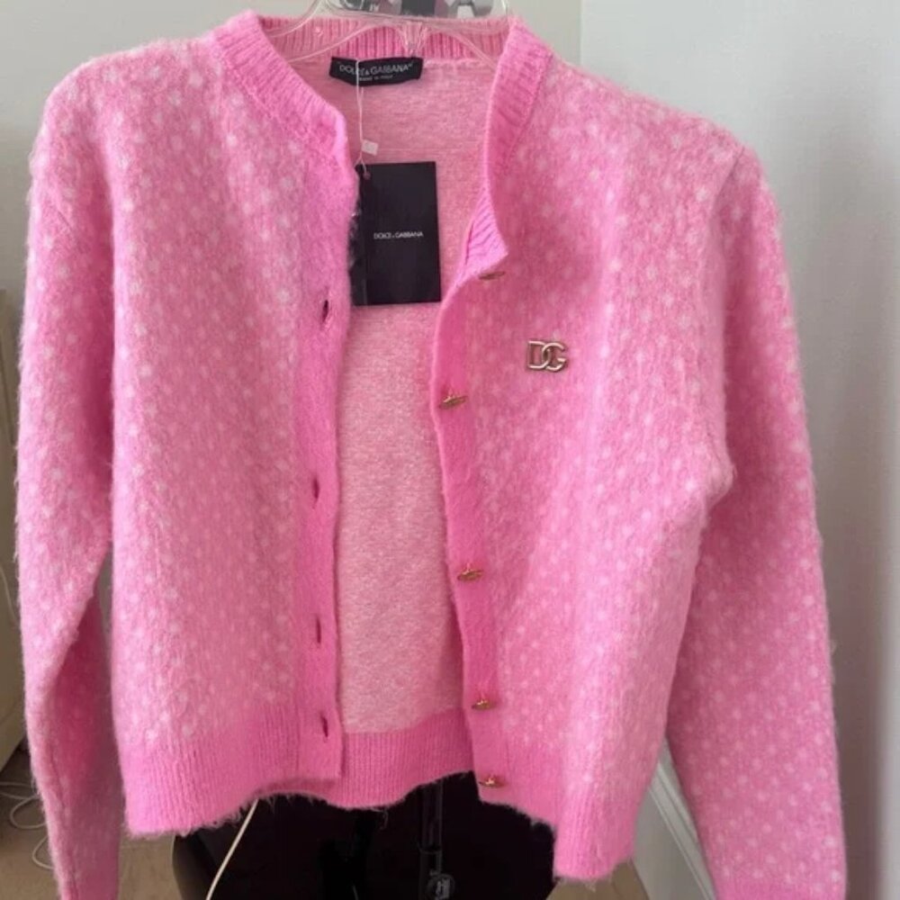 Dolce & Gabbana Pink Textured Sweater